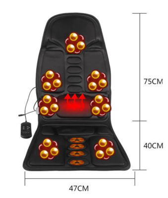 Mata masująca do samochodu na fotel. Podgrzewana + Pilot 12V/210V