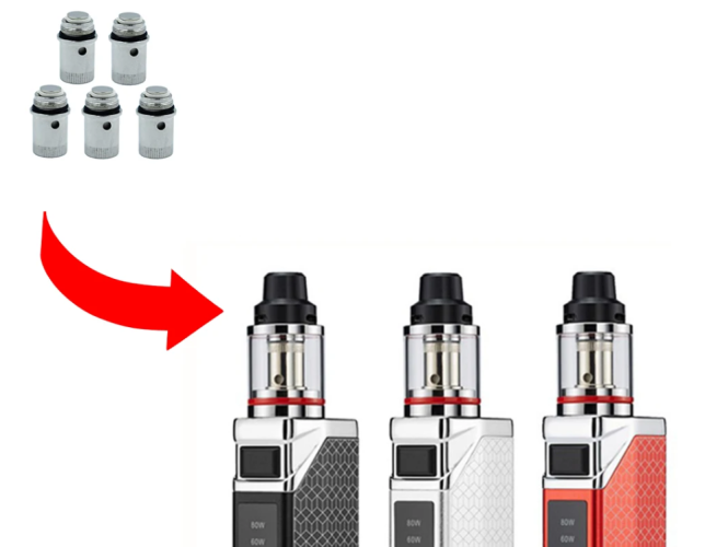 Cewki, grzałki 80 W Box Mod Vape zestaw 3 sztuk/5 sztuk/10 sztuk Atomizer elektroniczny